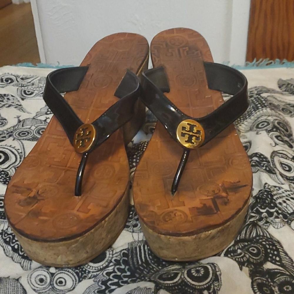 Tory Burch Thora Cork Strappy Wedges